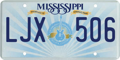 MS license plate LJX506