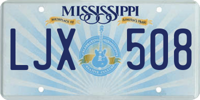 MS license plate LJX508