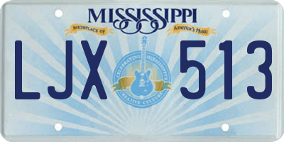 MS license plate LJX513