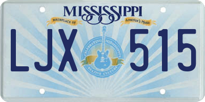 MS license plate LJX515