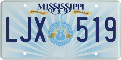 MS license plate LJX519