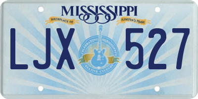 MS license plate LJX527