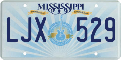 MS license plate LJX529