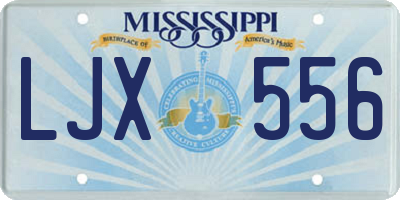 MS license plate LJX556