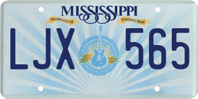 MS license plate LJX565