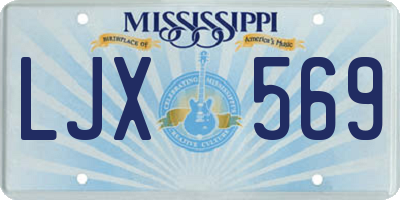 MS license plate LJX569