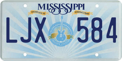 MS license plate LJX584