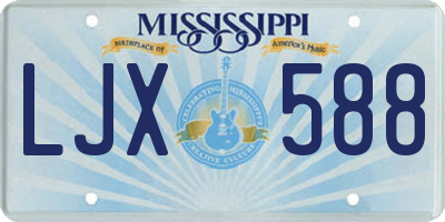 MS license plate LJX588