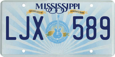 MS license plate LJX589