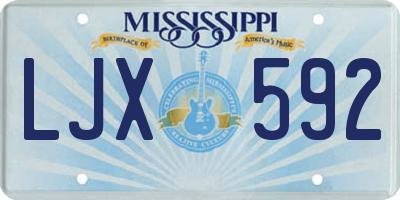 MS license plate LJX592