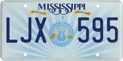 MS license plate LJX595