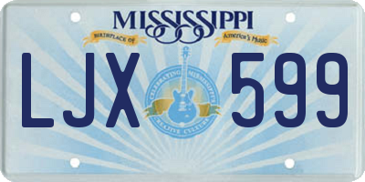 MS license plate LJX599