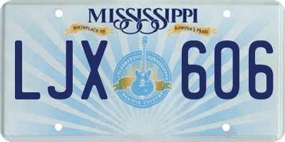 MS license plate LJX606