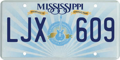 MS license plate LJX609