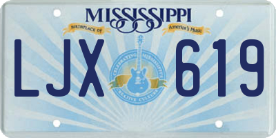 MS license plate LJX619