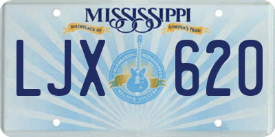 MS license plate LJX620