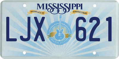 MS license plate LJX621