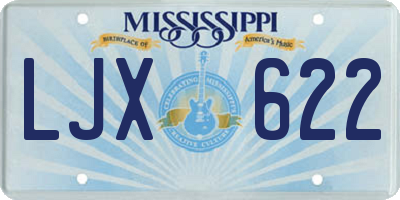 MS license plate LJX622