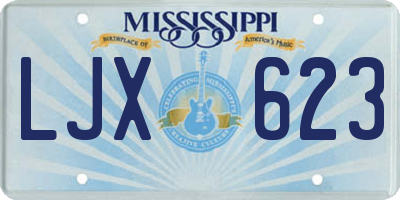 MS license plate LJX623