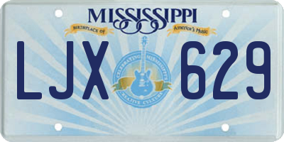 MS license plate LJX629