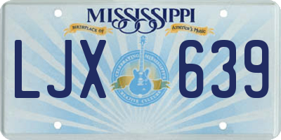MS license plate LJX639