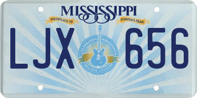 MS license plate LJX656