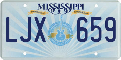 MS license plate LJX659
