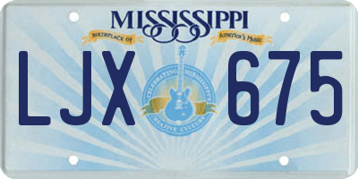 MS license plate LJX675