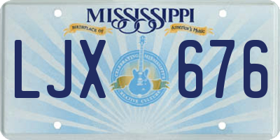 MS license plate LJX676