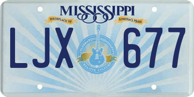 MS license plate LJX677