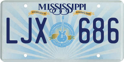 MS license plate LJX686