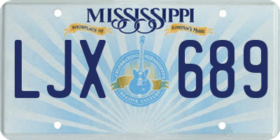 MS license plate LJX689
