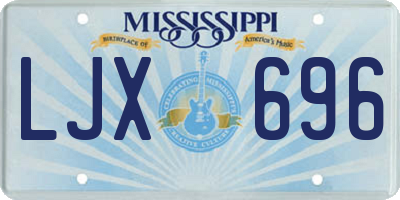 MS license plate LJX696