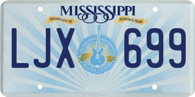 MS license plate LJX699