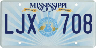 MS license plate LJX708