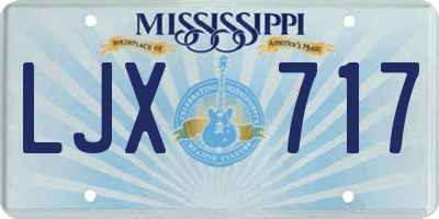MS license plate LJX717
