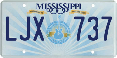 MS license plate LJX737