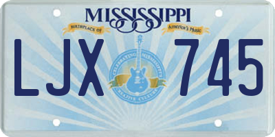 MS license plate LJX745