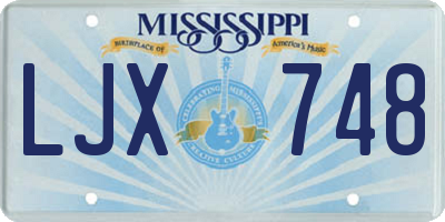 MS license plate LJX748