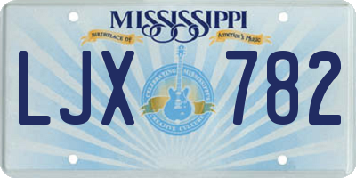 MS license plate LJX782