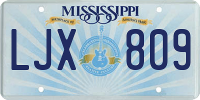 MS license plate LJX809