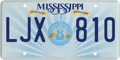 MS license plate LJX810