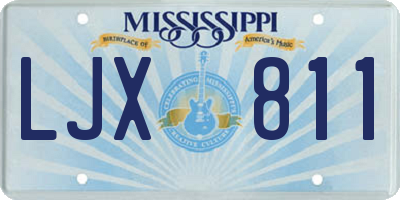 MS license plate LJX811