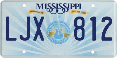 MS license plate LJX812