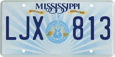 MS license plate LJX813