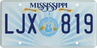 MS license plate LJX819
