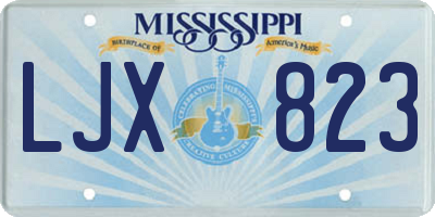 MS license plate LJX823