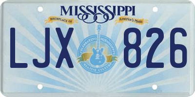 MS license plate LJX826