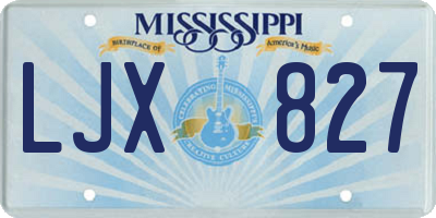 MS license plate LJX827