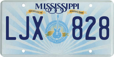 MS license plate LJX828